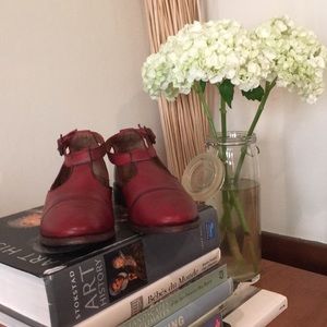 Leather Mary Jane shoes NWOT, designed in SF.